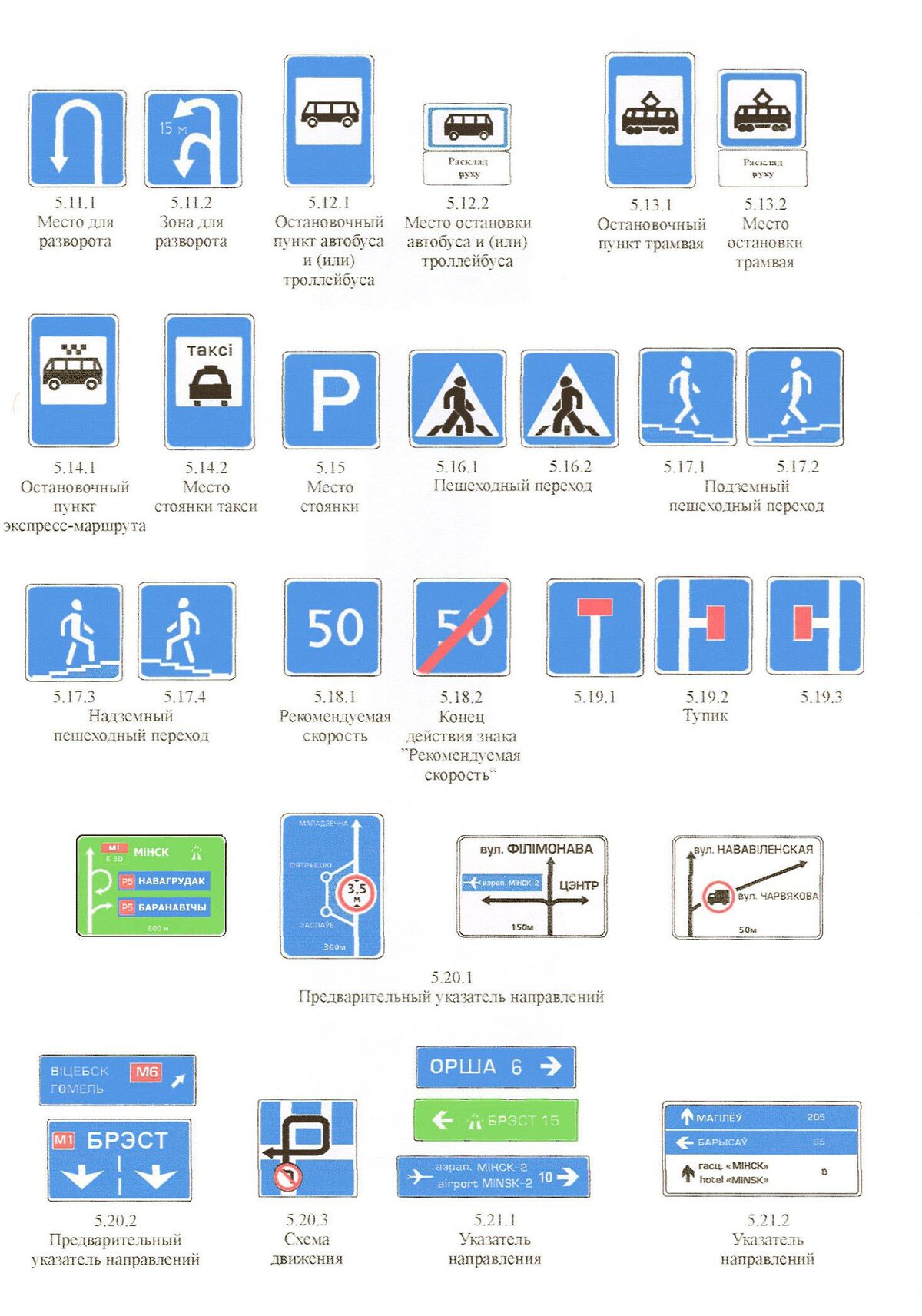 Знаки дорожного движения республики беларусь в картинках и пояснениями