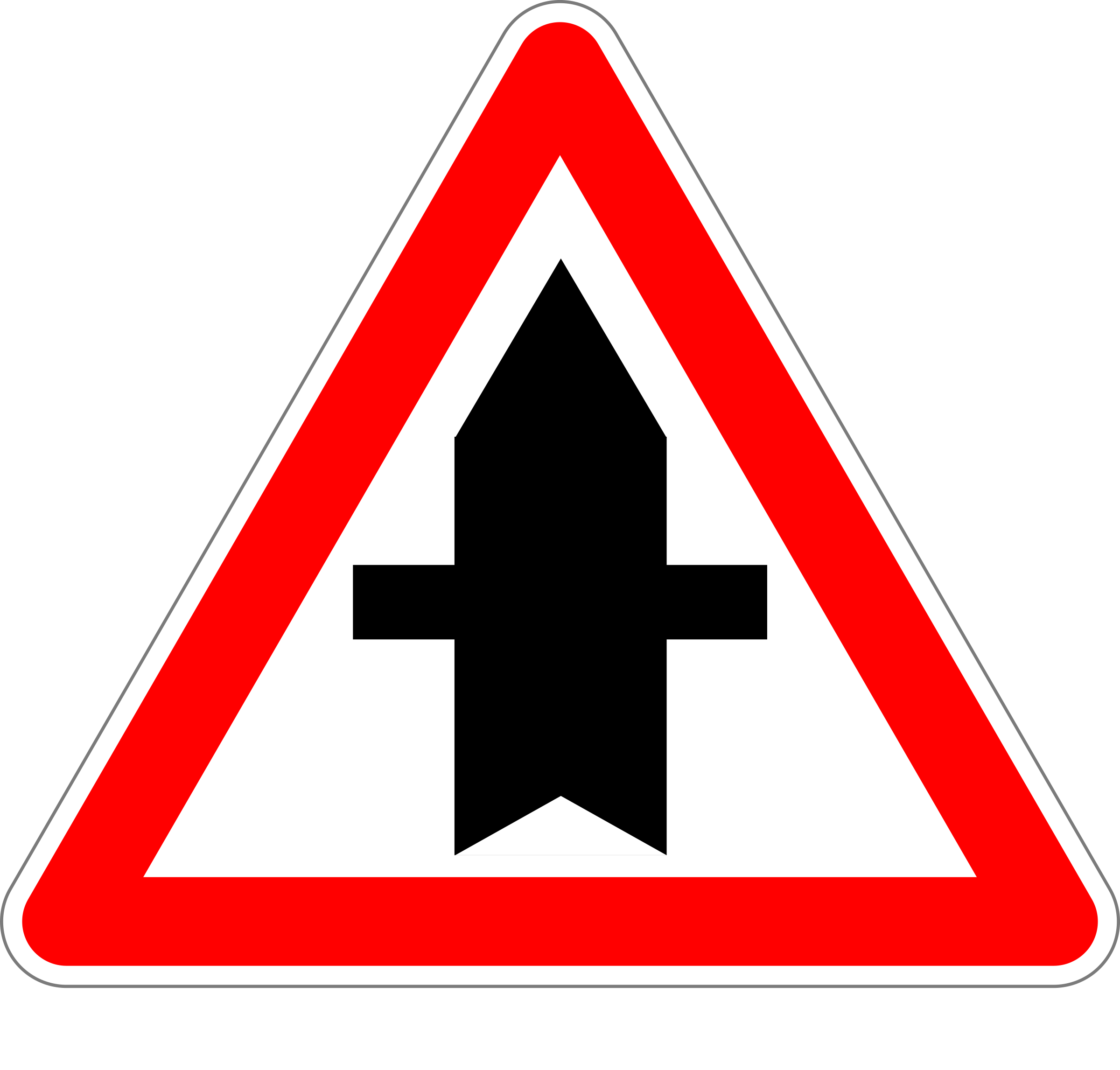 Круглый знак на дороге