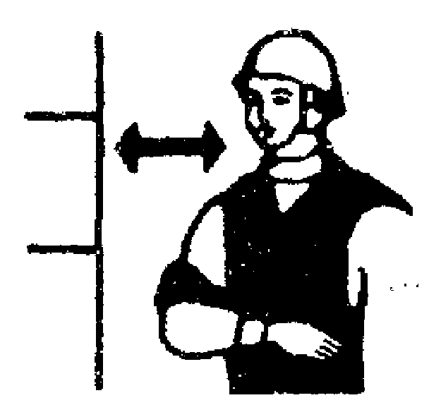Движение рукой. Резкое движение рукой ладонью вниз вправо-влево?. Сигналы стрелового крана. Резкое движение руки вправо и влево на уровне пояса ладонь. Сигнал повернуть стрелу.