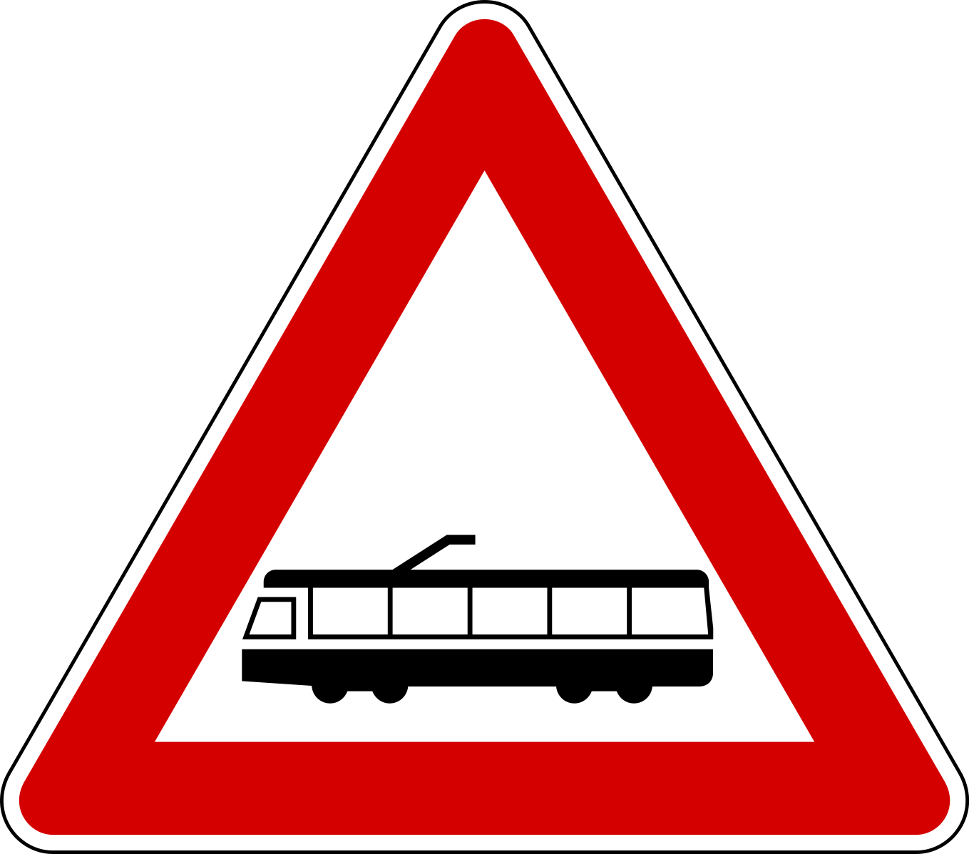 1.5 "Пересечение с трамвайной линией".. Знак 1.5 пересечение с трамвайной линией. Знак пересечение с трамваем. Предупреждающие знаки пересечение с трамвайной линией.